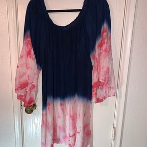 NWT Blousy Pink/Blue coverup SZ 3X